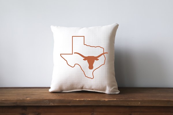 Texas Longhorns Outline Pillow UT0003