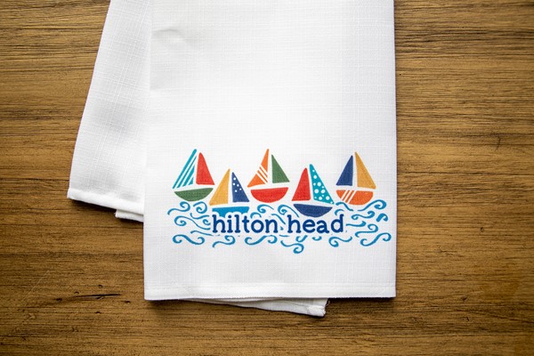 Buy the latest best merchandise Personalized Lake House Established Dish  Towel