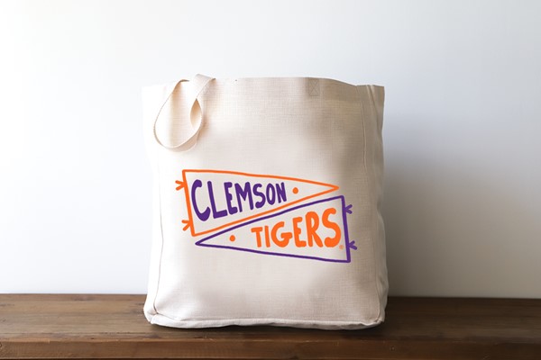 Clemson Tigers Poster Press Throw Pillow | College Logo Stuff